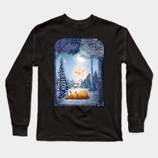 dog sleep dream night Long Sleeve T-Shirt